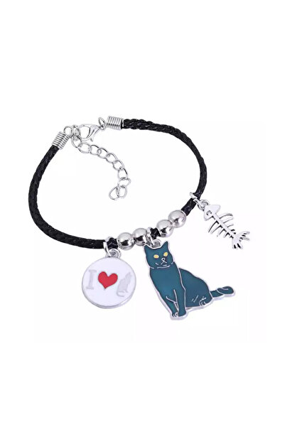 EFAYN.RO Adjustable bracelet with cat pendant, unisex, EFAYN