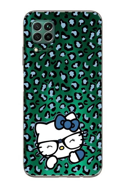 FLAMENKO حافظة هاتف شفافة متوافقة مع هاتف هواوي P40 Lite من طراز كيتي منقوش