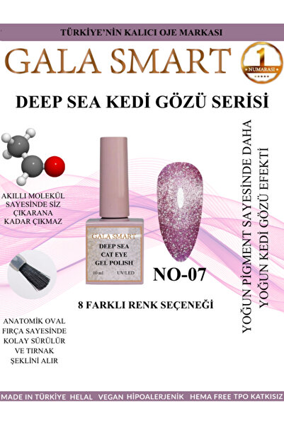 gala smart Deep Sea Cat Eye Gel Polish Kalıcı Oje 10 ml no:07