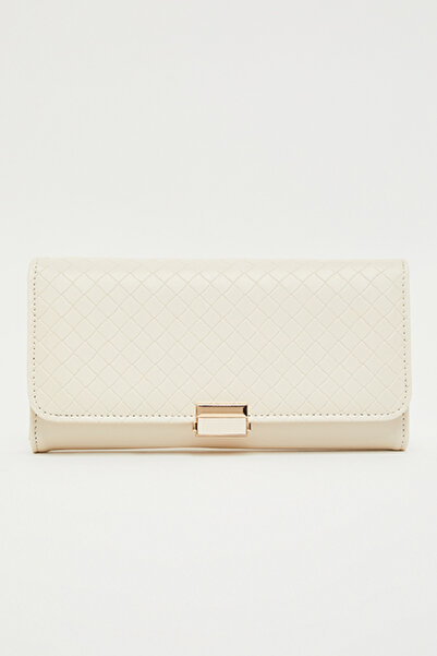 R&B Women's Ivory Braided Long Wallet