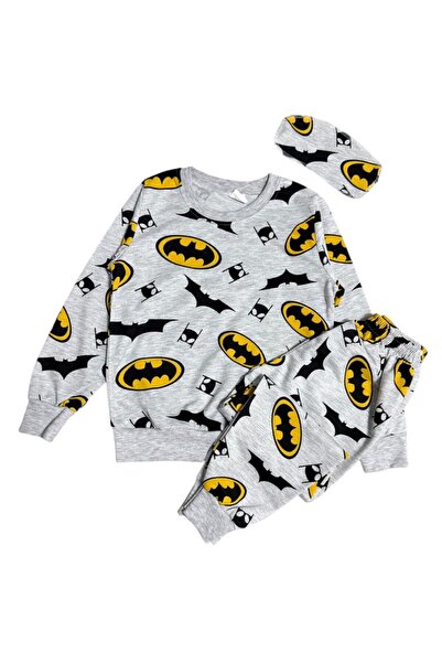 Fil Kids Dečački set od Pamuk delova, tkanina sive boje, šišmiš Sa deznom, tr...