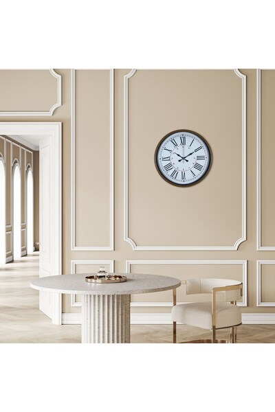 Lunaev ساعة حائط بأرقام رومانية باللون البني مقاس 36 سم