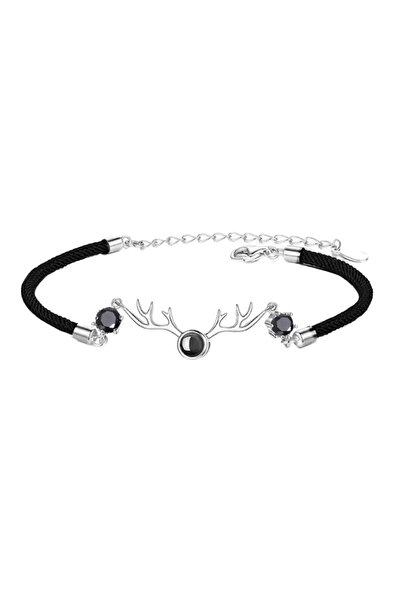 EFAYN.RO Deer pattern bracelet, semi-precious crystals, I love you in 100 lan...
