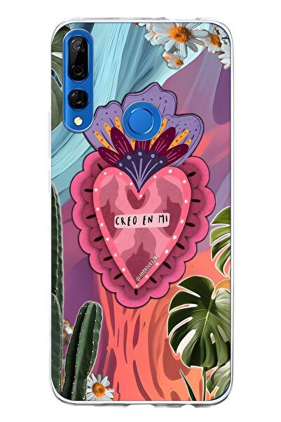 FLAMENKO هواوي Y9 برايم 2019 متوافق مع حافظة الهاتف الملونة على شكل قلب وغطاء...