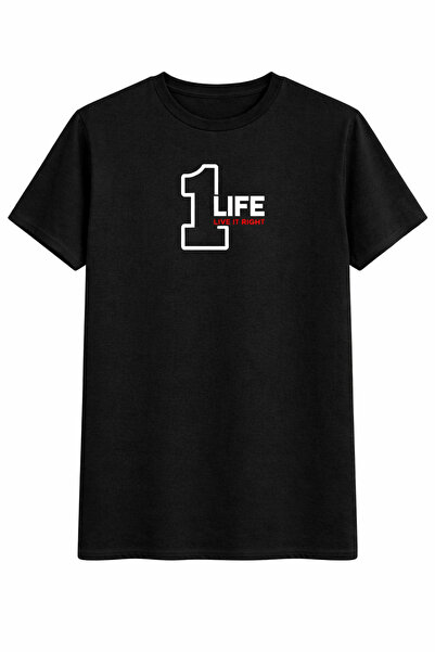 CLAYES 1 LIFE Design με τύπωμα oversized Unisex T-shirt 100% Βαμβάκι Unisex S...