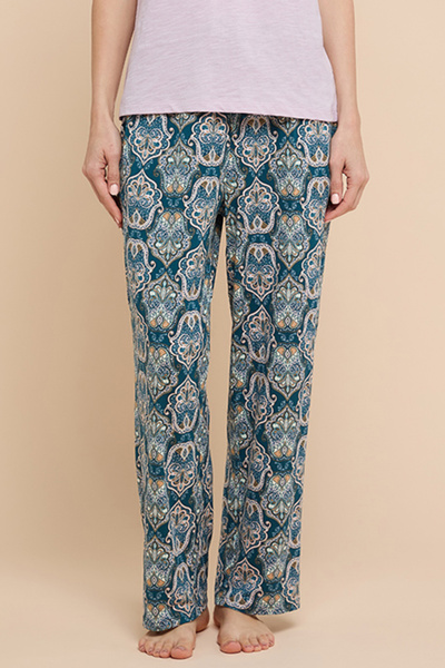R&B Patterned Lounge Pants with Drawstring Waist