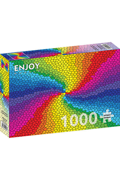 Enjoy Puzzle Puzzle 1000 piese Enjoy – Stained Glass Rainbow Burst