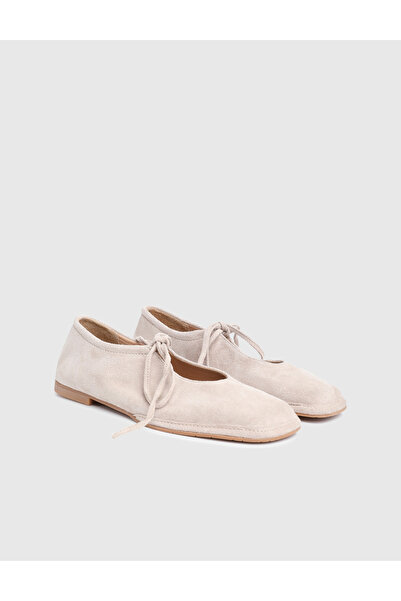 İLVİ Garen Genuine Suede Leather Mink Women Loafers