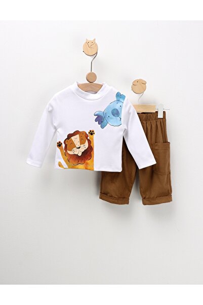 MiniKids Στολή λιονταριού και κοάλα, λευκό-καφέ