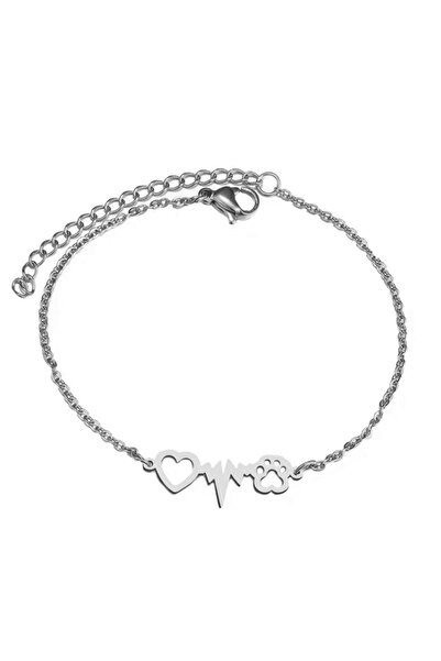 EFAYN.RO Women's bracelet, animal pattern, heart pendant and , adjustable, si...