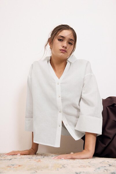 Stradivarius Rustic kimono sleeve shirt