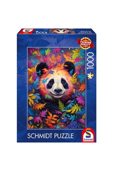 Schmidt Spiele Ursul Panda în Pădurea Curcubeu, Puzzle (1000 de piese)
