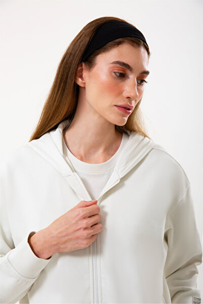 UNIQVIBE Zippered <Nene> Stone Color Women's Sweatshirt