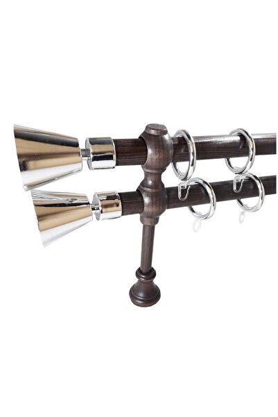 KLEIDECO galerie 28/28 mm SICILIA dubla, culoare - wenge / capete si inele: c...