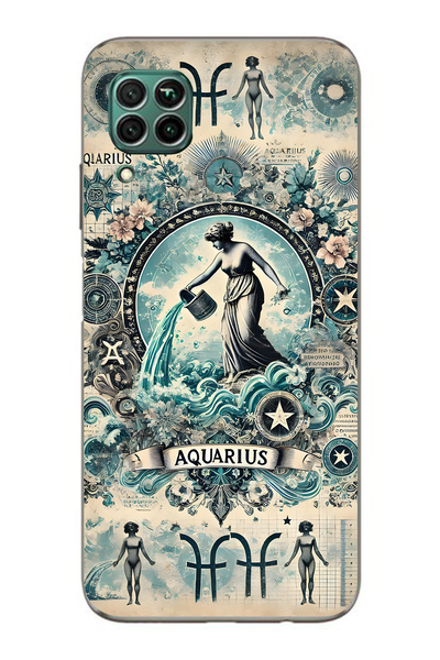 FLAMENKO حافظة هاتف شفافة متوافقة مع هاتف هواوي P40 Lite منقوش