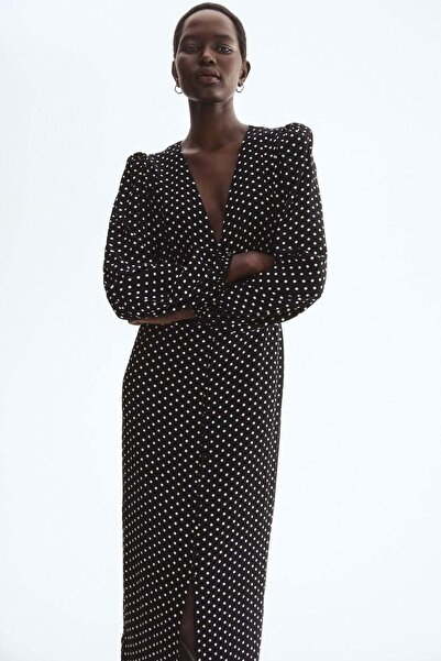 H&M Long-sleeved viscose dress