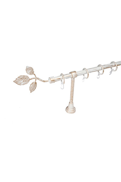 KLEIDECO galerie plastic 16 mm INNOVATIE simpla, alb-auriu, 120 cm, capete NOKIA