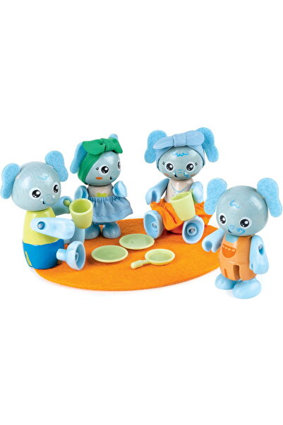 Hape figurină de jucărie cu familia de elefanți