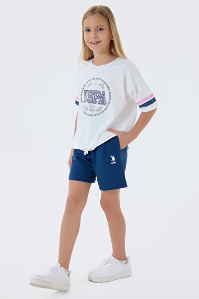 U.S. Polo Assn. 100% Βαμβάκι τεμάχια Με τσέπες Σετ Πιτζάμες-Σορτς για Κορίτσι...