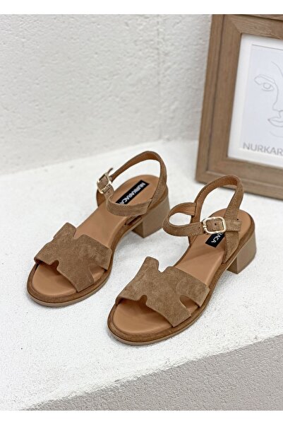 NUR KARACA 26Y-001-R1403 Genuine De Leather cm Heels San Sandals Din