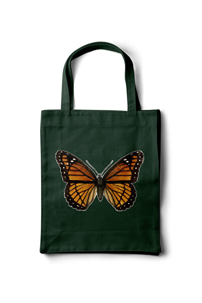 INKD Artistic Gabardine Cloth Bag – Butterfly Printed Design - 35X40
