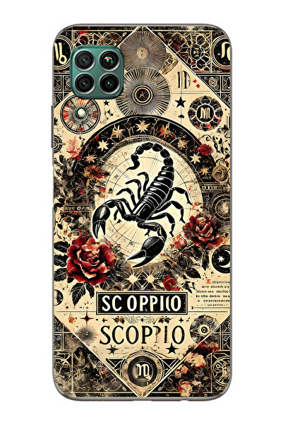 FLAMENKO حافظة هاتف شفافة متوافقة مع هاتف هواوي P40 Lite A كريب Burcu منقوش