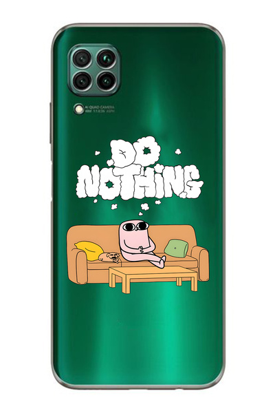 FLAMENKO حافظة هاتف شفافة متوافقة مع هاتف هواوي P40 لايت Do Nothing منقوش