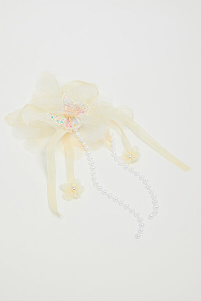 R&B Girl's Ivory Flower Slide Hair Clip