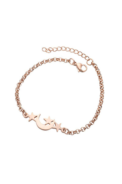 EFAYN.RO Women's bracelet, star moon model, moon and star pendant, adjustable...