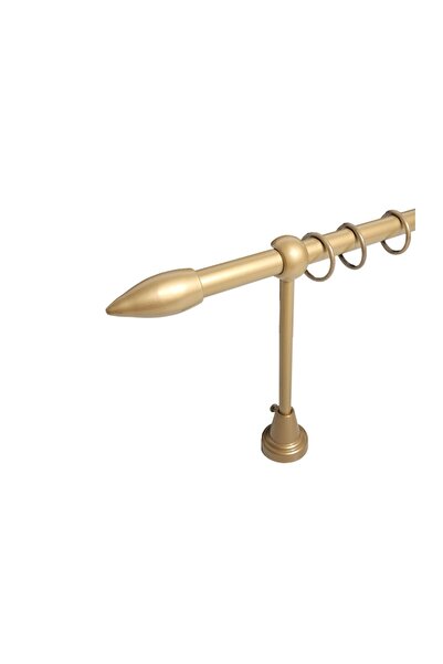 KLEIDECO galerie metal 16 mm COSTA RICA simpla, auriu-inchis, 300 cm, capete ...