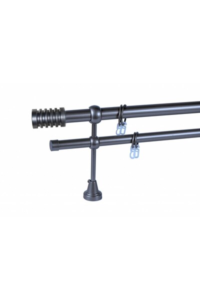 KLEIDECO galerie metal 25/19 mm BRAZILIA dubla, crom-mat, 300 cm, capete SAO ...