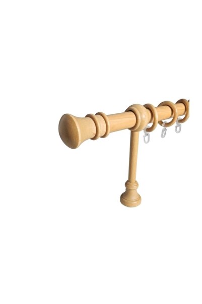 KLEIDECO galerie lemn 28 mm MONZA, simpla, stejar deschis, 300 cm cu talpa pe...