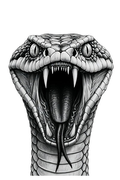 MegaSticker Kara Cobra Yılan Sticker Araba, Motorsiklet, Kask, Laptop, Cam, A...