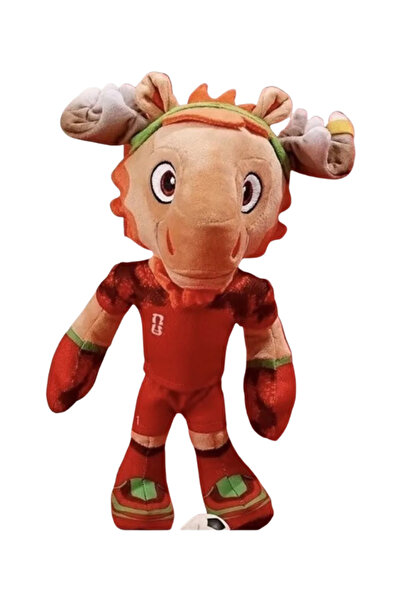 OEM Breloc Mascota Cerb FIFA World Cup 2026, 18 cm – Jucarie Plus Fotbal cu A...