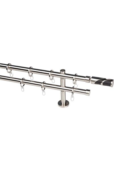 KLEIDECO Galerie metal 20 mm SWITZERLAND dubla, otel-inox, 200 cm, capete BERN