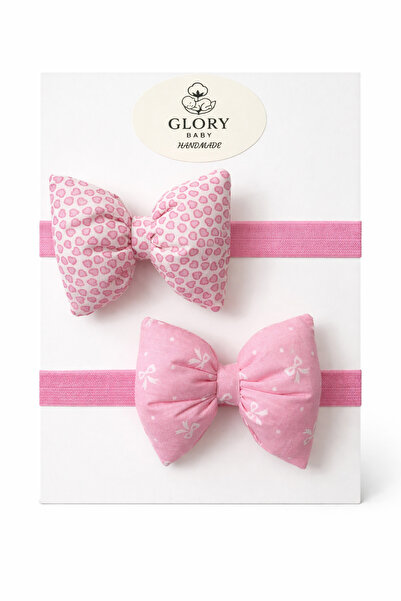 GLORY BABY Cotton Baby Girl Bow Bandana Set of 2