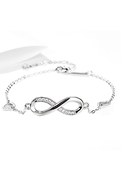 EFAYN.RO Silver bracelet, silver infinity sign pendant, semiprecious crystals...