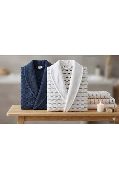 Özdilek Nev Calın Navy Blue-Cream Happy Set