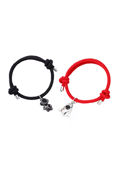 EFAYN.RO Set bratari cuplu, tip sfoara, model spaceman, reglabile, unisex, ne...