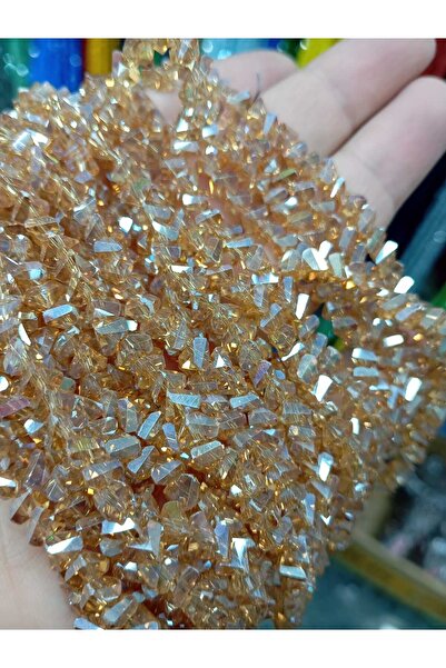 Ralp Moda 6 мм кристална пирамида чешка кристална мъниста 3 низки ШАМПАНСКО