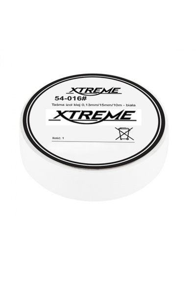 XTREME Adhesive Insulating Tape, 08192, 0.13mmx15mm, 10m length, PVC, white