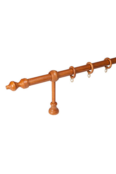 KLEIDECO galerie lemn 28 mm FILIGRANO, simpla, cires ,240 cm