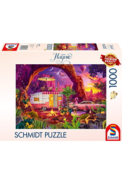 Schmidt Spiele Jeff Haynie: Paradisul campingului în deșert, Puzzle 1000 de p...