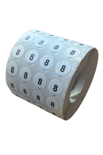 BİGÜMEX Etichetă adezivă 8NO pentru mărime (5000 BUC)