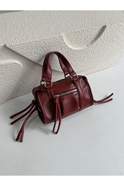 Mia Collection Geantă de mână și de umăr pentru femei Varşova Model Roșu Claret