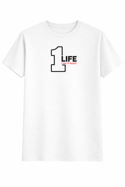 CLAYES 1 LIFE Design με τύπωμα oversized Unisex T-shirt 100% Βαμβάκι Unisex S...