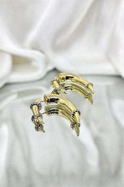 MatmazelLavinya Reversible horn gold earrings