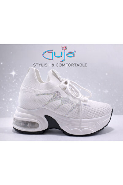 Guja 26Y300-1 Gizli dolgu taban taşlı triko ayakkabı