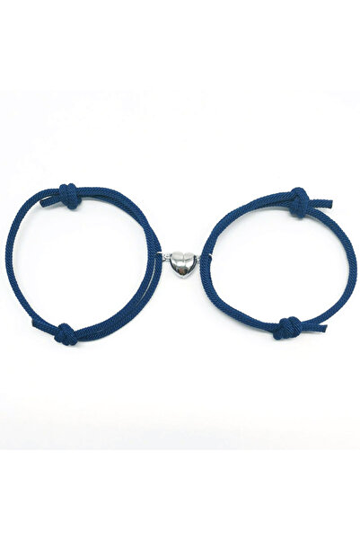 EFAYN.RO Set bratari cuplu cu magnet inima, 2 bucati, tip sfoara, bluemarin, ...