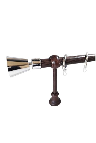 KLEIDECO galerie 28 mm SICILIA simpla, culoare - wenge / capete si inele: cro...